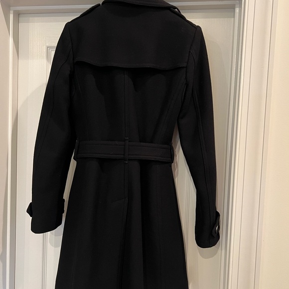 Burberry Black Double-Breasted Wool Coat S Great Condition - Picture 2 of 4